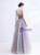 In Stock:Ship in 48 Hours Purple Straps Pleats Long Prom Dress