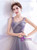 In Stock:Ship in 48 Hours Purple Straps Pleats Long Prom Dress