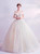In Stock:Ship in 48 Hours Champagne Tulle Sequins Appliques Off the Shoulder Wedding Dress