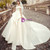 Ivory White Ball Gown Satin Off the Shoulder Wedding Dress