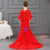 In Stock:Ship in 48 Hours Red Sheath Lace Spagehtti Straps Flower Girl Dress