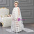 In Stock:Ship in 48 Hours White Tulle Lace Flower Girl Dress With Shawl