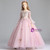 Pink Tulle Appliques Long Sleeve Flower Girl Dress