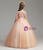 Orange Color Appliques Tulle Flower Girl Dress