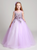 Purple Ball Gown Tulle Appliques Flower Girl Dress