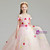 Pink Spagehtti Straps Tulle Appliques Flower Girl Dress