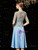 A-Line Blue Satin Lace V-neck Short Sleeve Mother of the Bride Dress