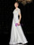 A-Line White Short Sleeve Sequins Long Mother of the Bride Dress