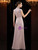 Champagne Mermaid Sequins V-neck Beading Mother Of The Bride Dress With Shawl