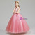 Princess Pink Ball Gown Tulle Appliques Flower Girl Dress