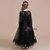 A-Line Black Tulle Lace Appliques Long Sleeve Flower Girl Dress