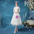 In Stock:Ship in 48 Hours  White Tulle Lace Tea Length Wedding Dress