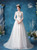 In Stock:Ship in 48 Hours Sexy White Tulle Lace 3/4 Sleeve Wedding Dress