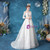 In Stock:Ship in 48 Hours White Lace 3/4 Sleeve Appliques Wedding Dress