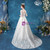 In Stock:Ship in 48 Hours White Lace 3/4 Sleeve Appliques Wedding Dress