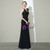 In Stock:Ship in 48 Hours Black Mermaid Satin V-neck Backless Prom Dress