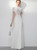 In Stock:Ship in 48 Hours White Mermaid Satin Embroidery Prom Dress