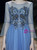 In Stock:Ship in 48 Hours Blue Long Sleeve Appliques Prom Dress