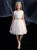 A-Line White Tulle Sequins Short Flower Girl Dress