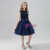 A-Line Navy Blue Tulle Lace Sleeveless Flower Girl Dress