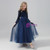 A-Line Navy Blue Tulle Lace Long Sleeve Flower Girl Dress