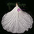 Ivory White Ball Gown Tulle Flower Long Sleeve Wedding Dress