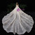 Champagne Ball Gown Tulle Embrodiery High neck Long Sleeve Wedding Dress