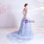 In Stock:Ship in 48 Hours Blue And White Tulle Tiers Prom Dress