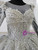 Gray Ball Gown Tulle Seuqins Beading Long Sleeve Wedding Dress With Long Train