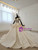Champagne Ball Gown Tulle Sequins Off the Shoulder Appliques Beading Wedding Dress