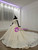 Champagne Ball Gown Satin Off the Shoulder Appliques Wedding Dress