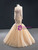 Champagne Mermaid Tulle Beading Long Sleeve Prom Dress