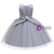 In Stock:Ship in 48 Hours Silver Gray Tulle Appliques Flower Girl Dress