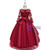 In Stock:Ship in 48 Hours Burgundy Satin Tulle Long Sleeve Flower Girl Dress