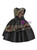 In Stock:Ship in 48 Hours Black Satin Sequins Flower Girl Dress