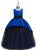 In Stock:Ship in 48 Hours Royal Blue Satin Tulle Beading Flower Girl Dress
