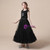 A-Line Black Tulle Sequins Sleeve Flower Girl Dress