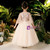 In Stock:Ship in 48 Hours Pink Tulle 3D Appliques Flower Girl Dress