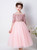 In Stock:Ship in 48 Hours Pink Tulle Sequins off the Shoulder Flower Girl Dress