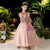 In Stock:Ship in 48 Hours Pink Tulle Long Sleeve Beading Sequins Flower Girl Dress