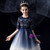 In Stock:Ship in 48 Hours Navy Blue Tulle Tassels Sequins Flower Girl Dress