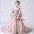 In Stock:Ship in 48 Hours Pink Tulle Seuqins V-neck Flower Girl Dress
