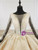 Champagne Ball Gown Tulle Sequins Long Sleeve Luxury Wedding Dress With Beading