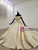 Popular Champagne Ball Gown Tulle Sequins Appliques Off the Shoulder Wedding Dress