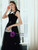 A-Line Black Tulle Velvet Sleeveless Long Prom Dress 2020