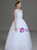 A-Line White Tulle Lace Appliques Long Flower Girl Dress
