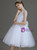 A-Line White Tulle Lace Short Flower Girl Dress With Bow 2020