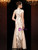 Gold Mermaid Sequins High Neck Cap Sleeve Mother of the Bride Dress