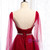 A-Line Burgundy Tulle Saghetti Straps Beading Prom Dress 2020