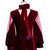 Dark Burgundy Velvet High Neck Long Sleeve Prom Dress With Bow